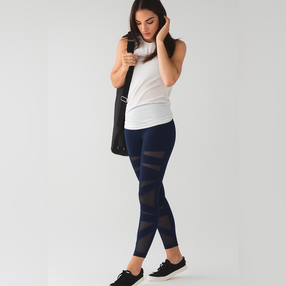 Lululemon  Wanderlust Highest Times Tech Mesh Naval Blue Luxtreme Specia…